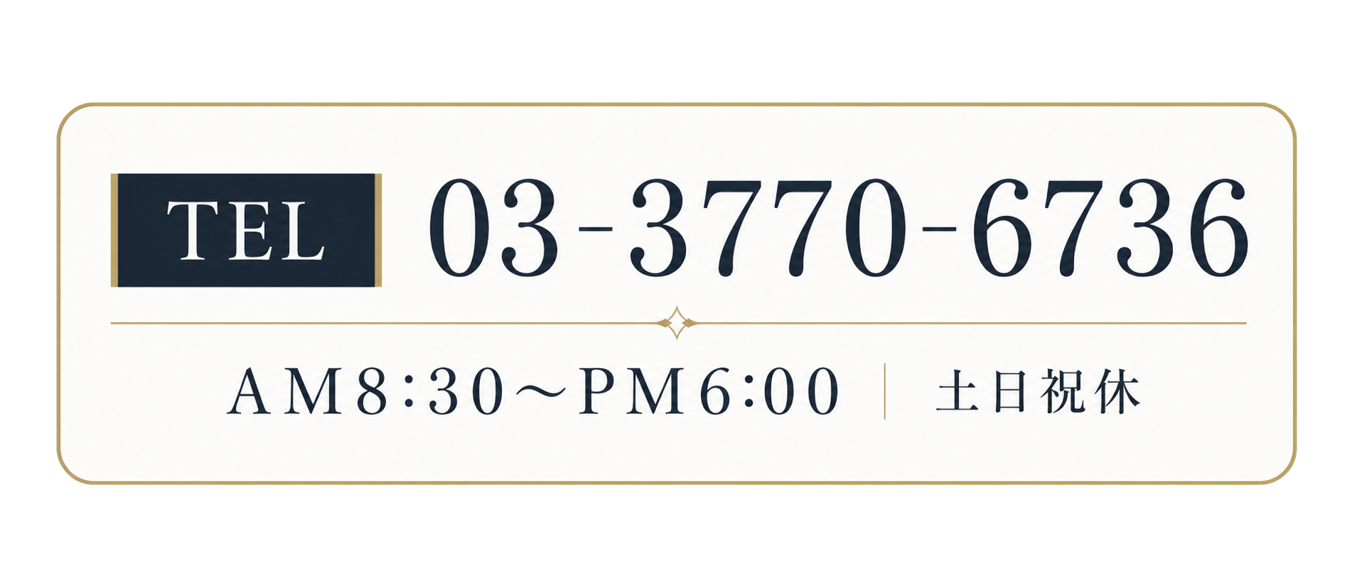 お問い合わせ先 03-3770-6736